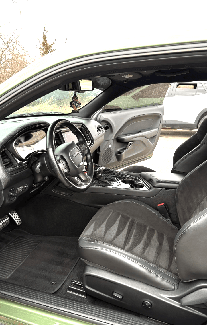 Challenger interior after leather cleaning and conditioning