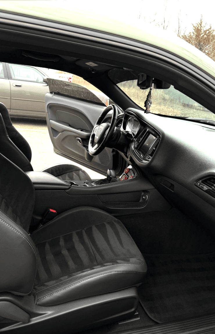 Dodge Challenger passenger side freshly detailed